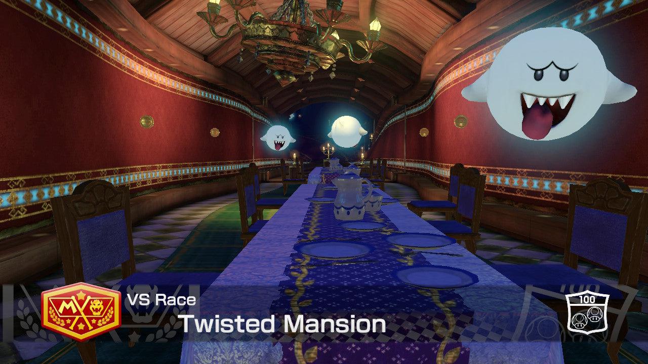 Twisted Mansion - Mario Kart 8 Deluxe - Course Map