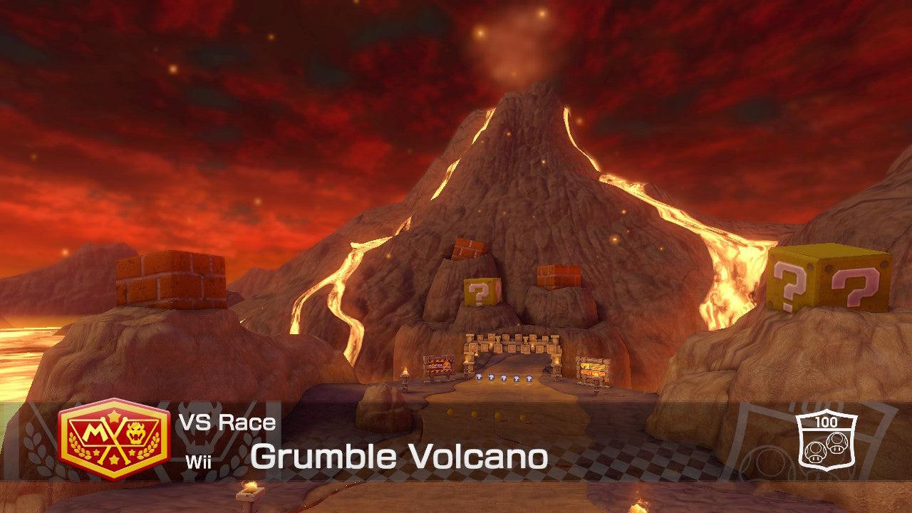 Wii Grumble Volcano - Mario Kart 8 Deluxe - Course Map