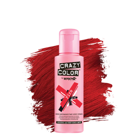 Crazy Color 40 Vermillion Red Semi-Permanent Hair Color Cream – Haircare  Works