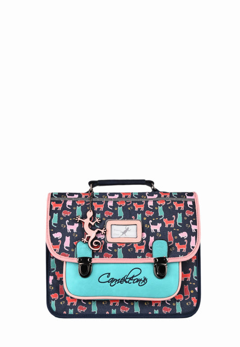 CAMELEON CARTABLE 32CM TURQUOISE CATS