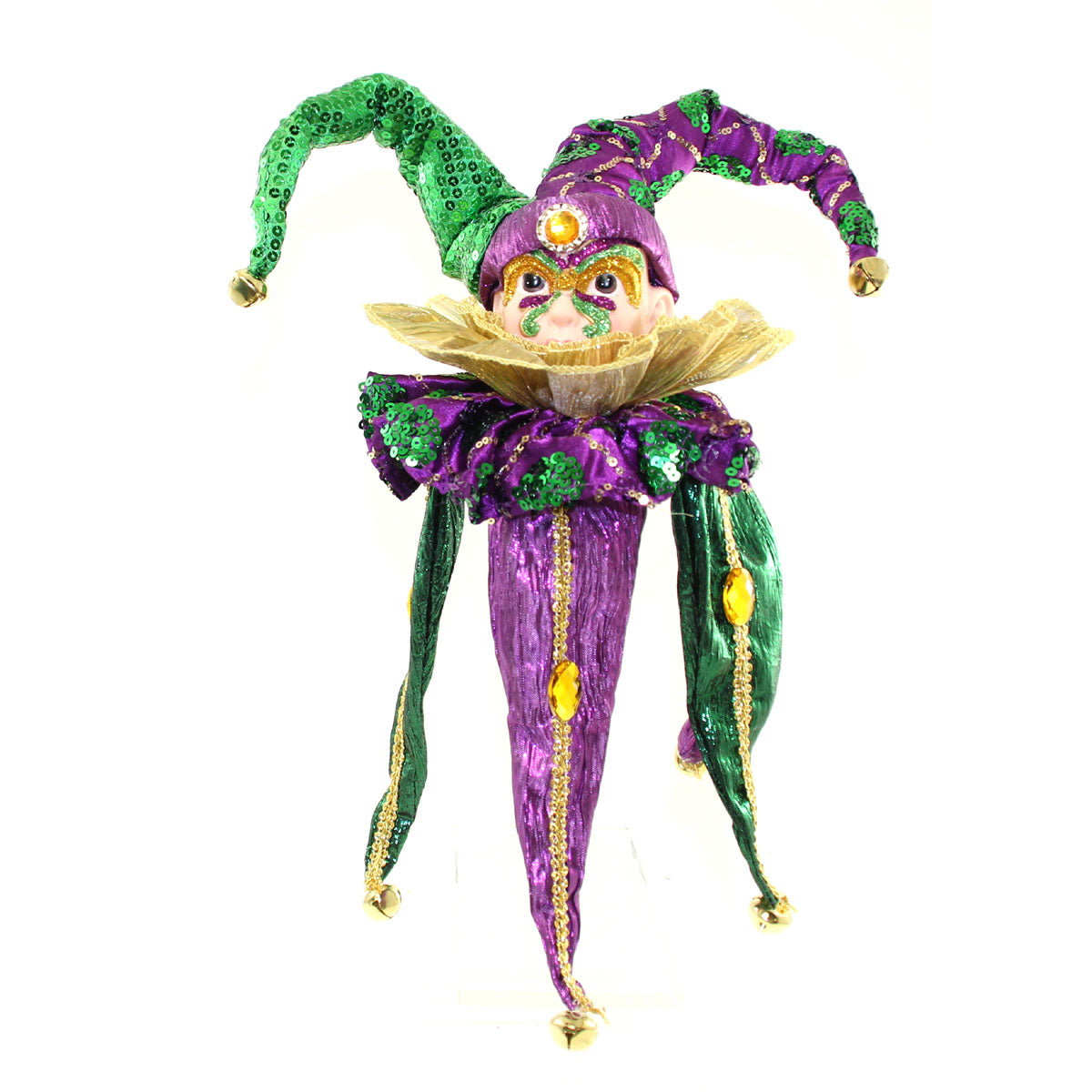 Mardi Gras, Ornament, Fleur de lis, Jester, Parade, Nola, Christmas tree,  Louisiana, Harlequin, Wholesale Available,Drez, Made in USA