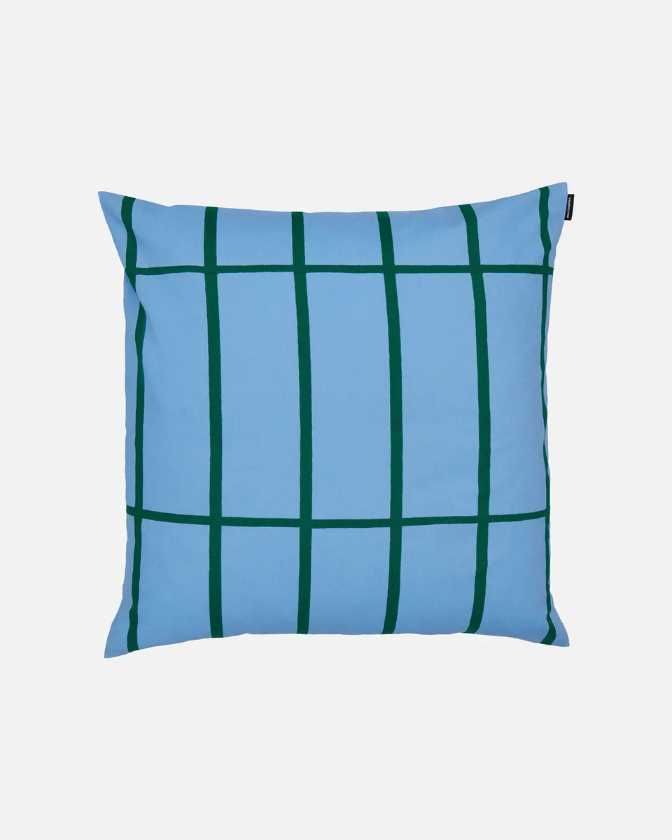 Tiiliskivi tyynynpäällinen 50 x 50 cm marimekko vaaleansininen, vihreä –  Marituulet Oy