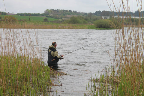 Fishing in a lake