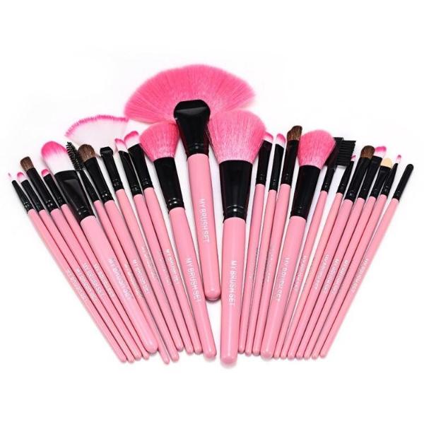 pink makeup brushes