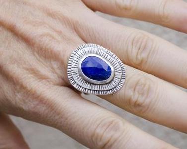 Lapis Ring in Sterling Silver