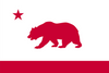 California flag redesign, all red, no text