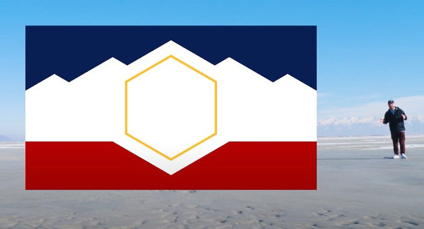 New Utah Flag Hexagon