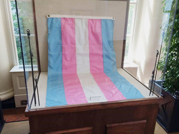 Trans Flag displayed in the Smithsonian Museum