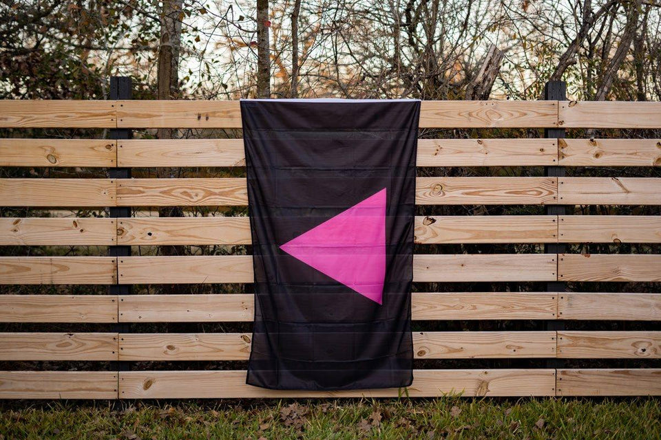 gay pride flag with triangle