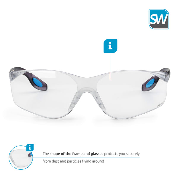 Solidwork Sw8314 Professional Safety Glasses With Integrated Side Prot Solidwork Protection 