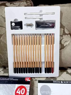 Daler Rowney Simply Wirebound Sketchbook & Sketching Pencil Set