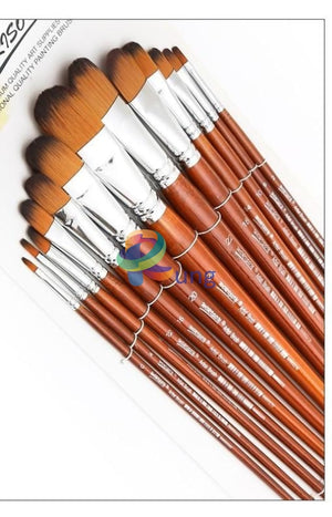 WORISON Professional Paint Brushes Set for Painting, 10 pc  mix Variety of Brushes Types for Watercolor & Acrylic Painting 