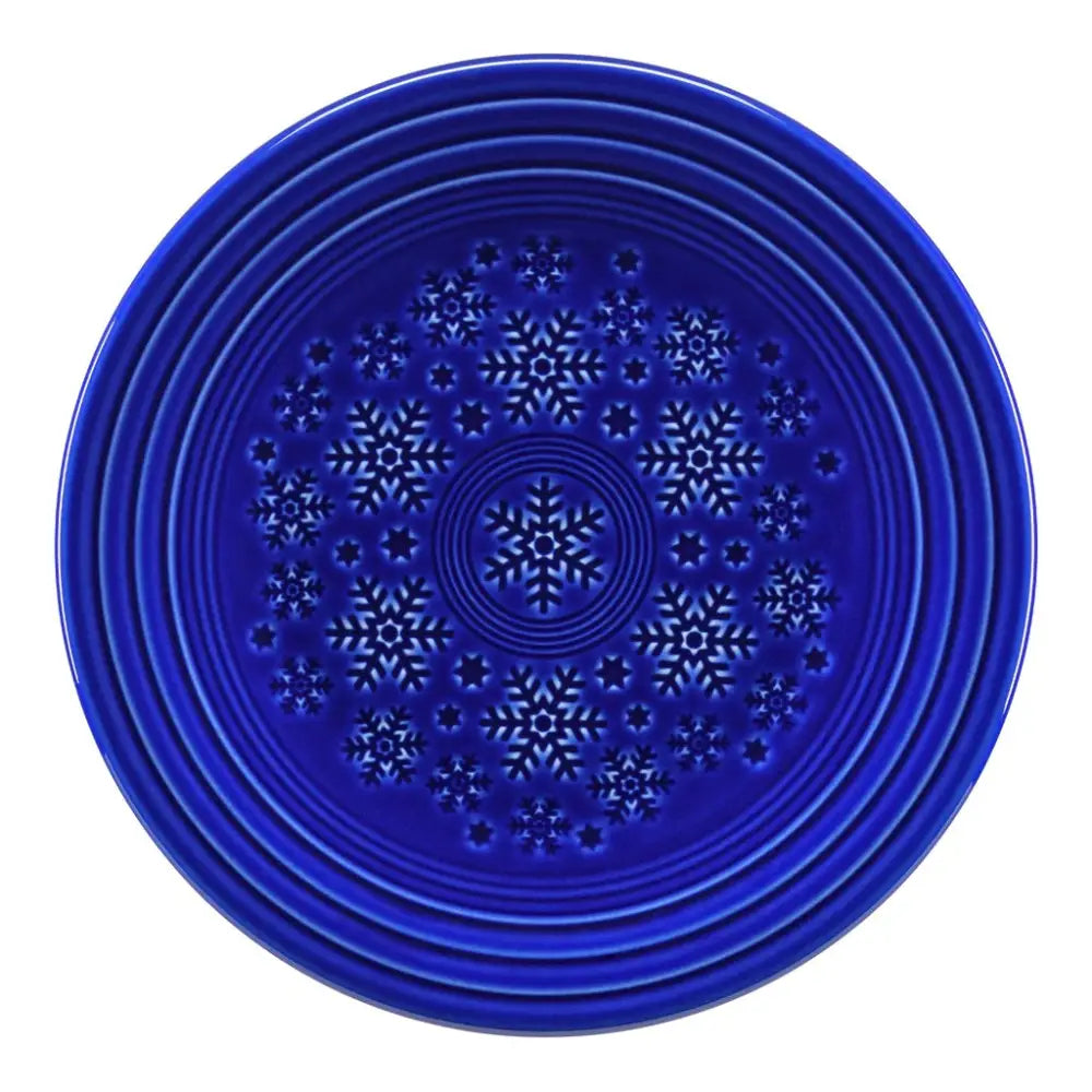 Fiesta Embossed Snowflake Luncheon Plate Twilight