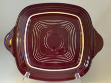 Load image into Gallery viewer, Fiesta Square Handled Serving Tray Claret
