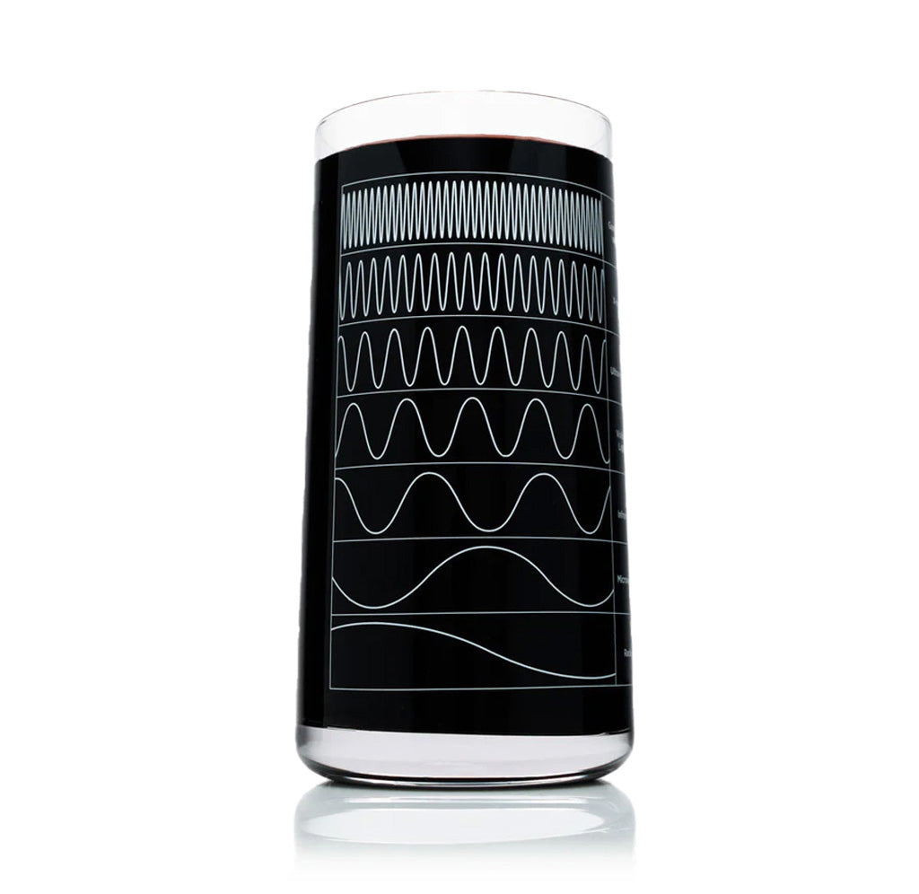 Electromagnetic Spectrum Drinking Glass