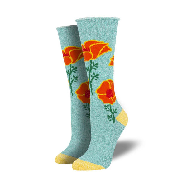 California Poppy Recycled Cotton Sock – Exploratorium