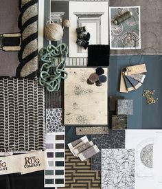 Moodboard for Moody Blue Kitchen Design