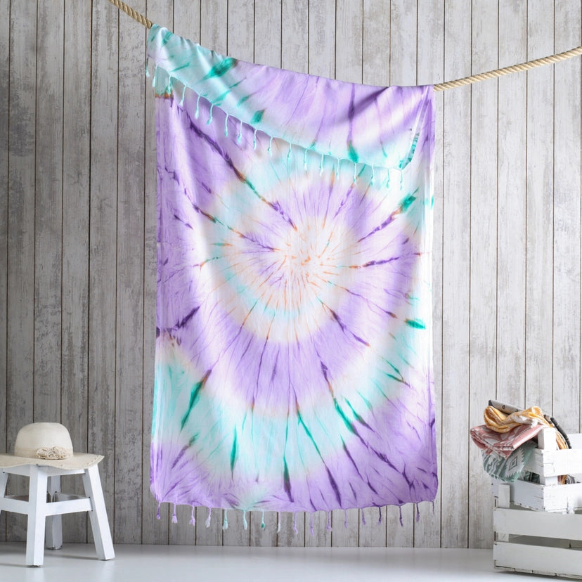 100% Turkish Cotton Beach Towel - Purple