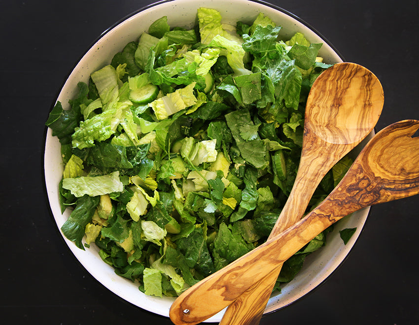 Green Salad with Harissa Yogurt Dressing 