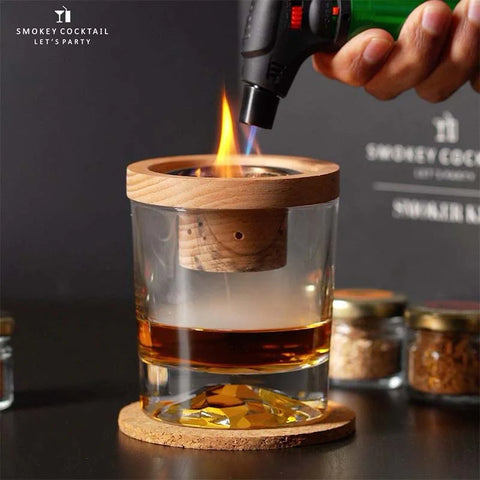 this kit sounds like a fun and unique way to elevate your whiskey cocktails and give them a bold, smokey flavor.