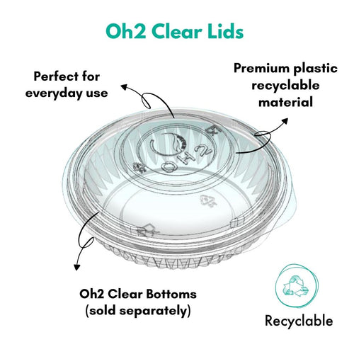 Clear Plastic Bowl. Lunch containers, salad containers for lunch. Sala –  ECOOH2