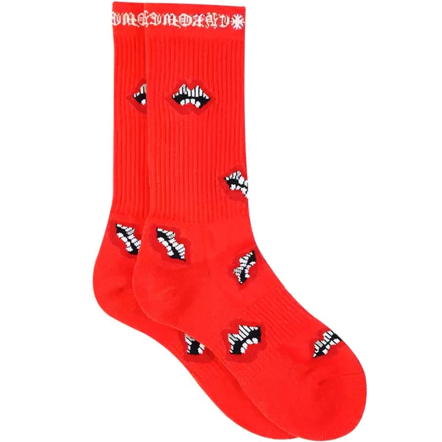 Chrome Hearts Matty Boy Chomper Socks Red - BannedLA