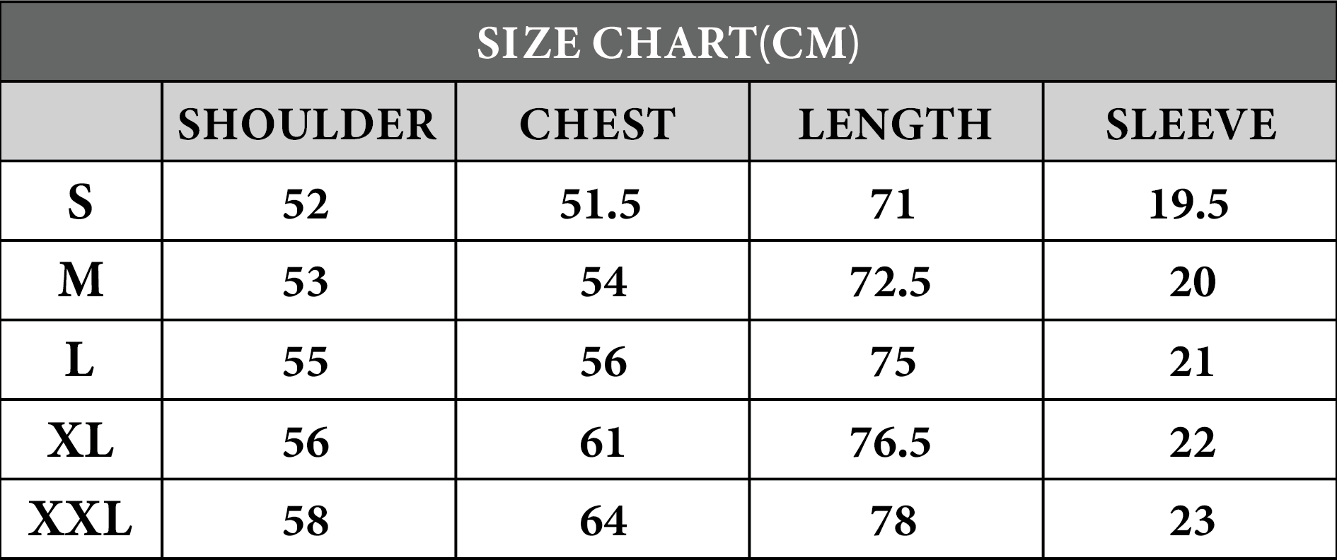 palm angels tee size chart
