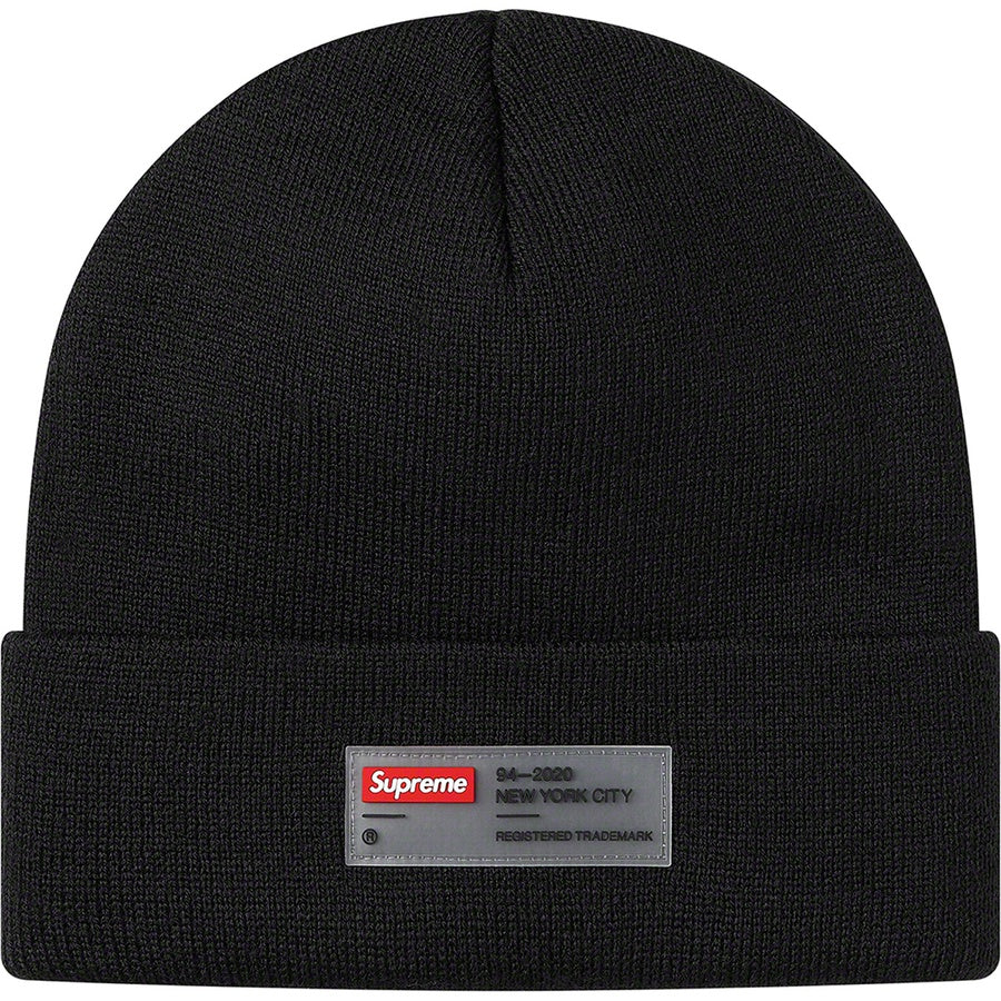 supreme clear label beanie white