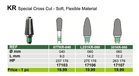 KR Special Cross Cut-Soft, Flexible Material