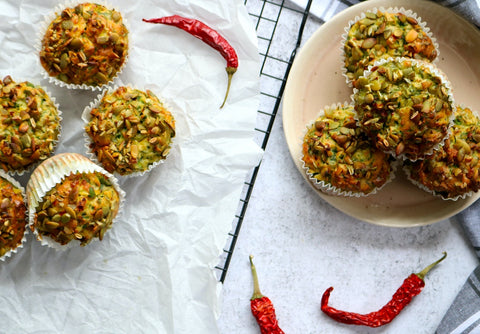 Savoury Zucchini & Chilli Muffins by Ash Homer