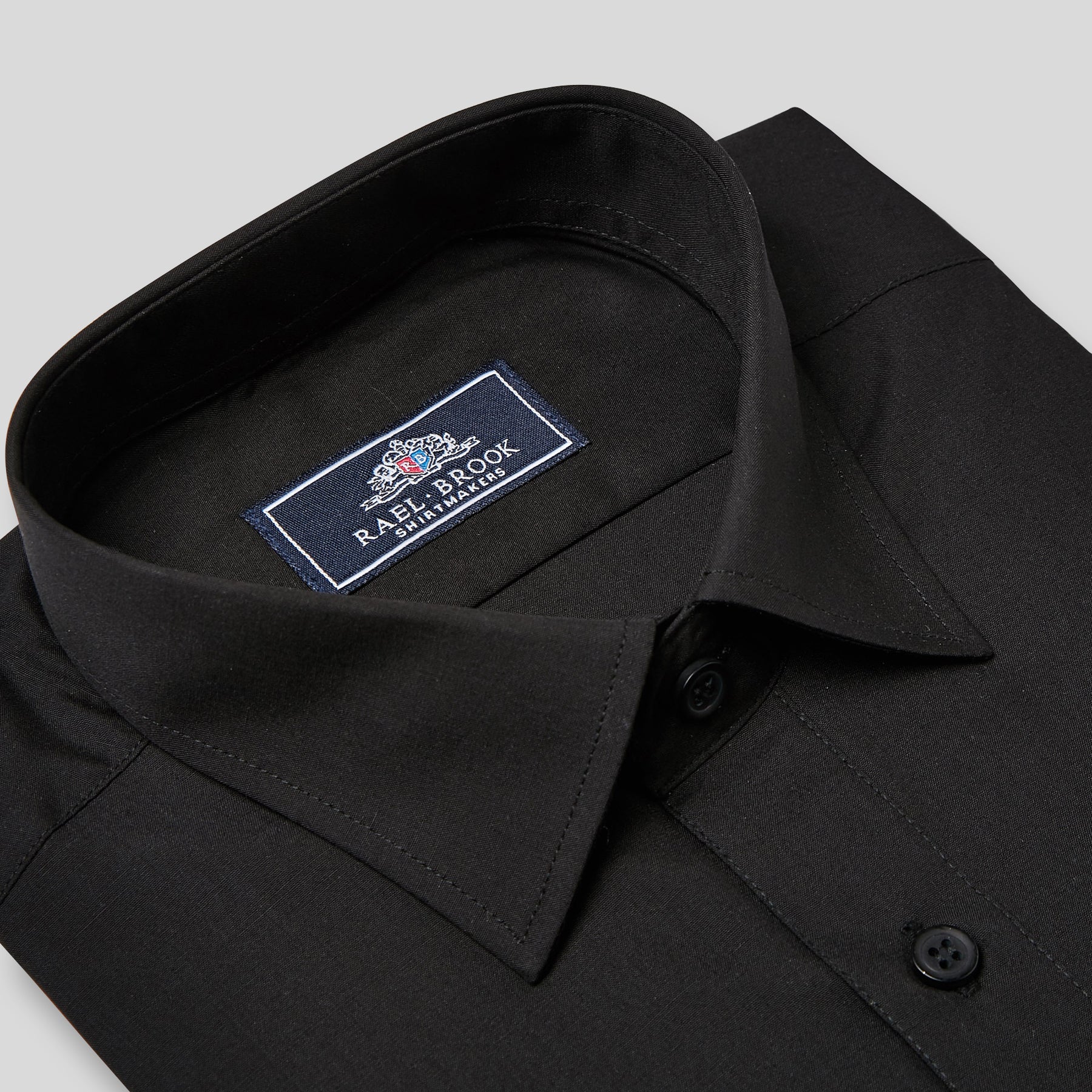 Classic Fit Black Double Cuff Shirt – Rael Brook