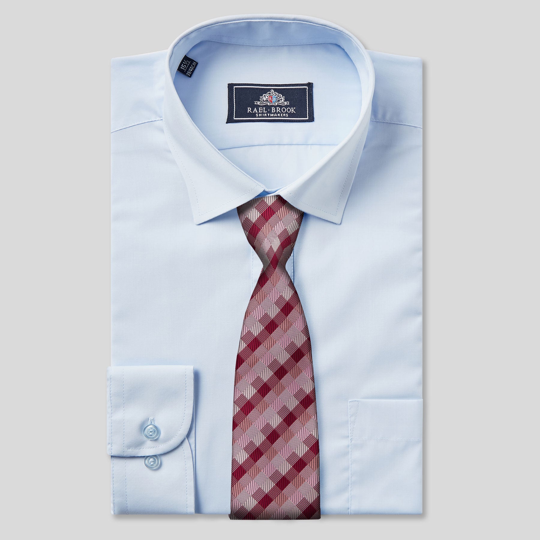 Tie to wear with light blue shirt