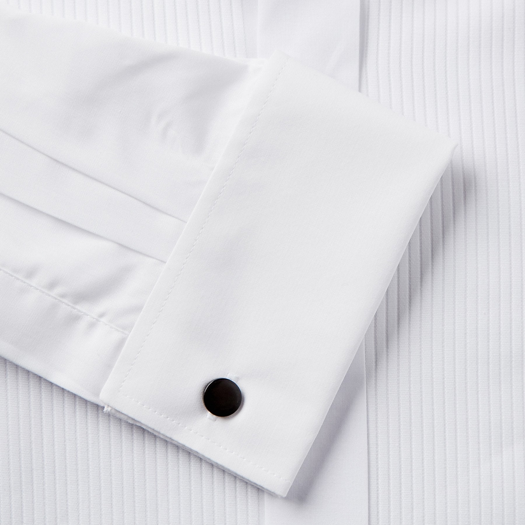 Tailored Fit White Full Front Pleat Dress Shirt – Rael Brook