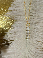 將圖片載入圖庫檢視器 Five Stone Cubic Zirconia Necklace
