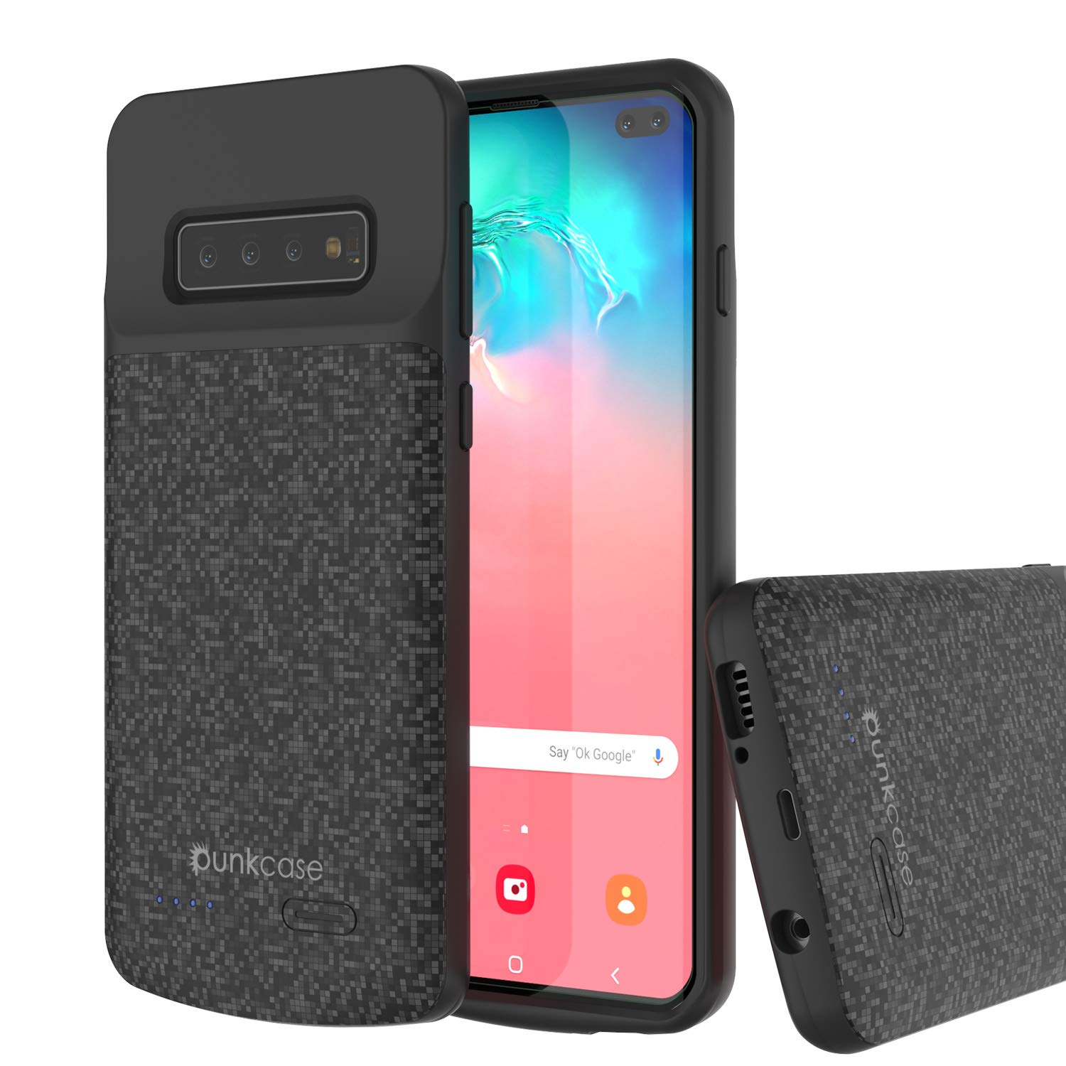 PunkJuice S10+ Plus Battery Case Black - Fast Charging Power Juice Bank with 5000mAh