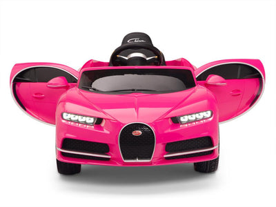 Pink Toddler Bugatti Remote Control Ride On with Leather Seat