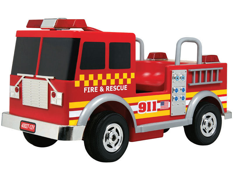 fire truck 12 volt ride on toy