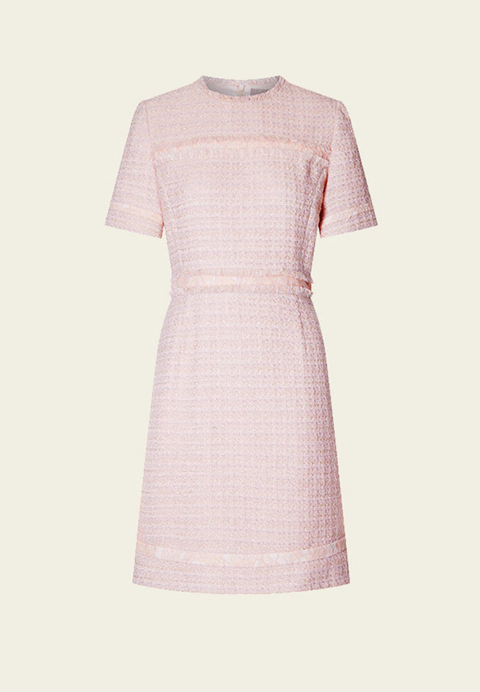 Light Pink Tweed Dress – MOISELLE