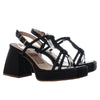 Sandalia tacon negro para mujer R-10-Z471