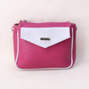 Bolso fucsia x blanco para mujer BOL-570