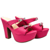 Plataforma tacon fucsia para mujer A07-Z537