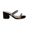 Sandalia tacon negro nobuck para mujer K814-Z144