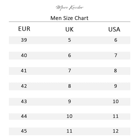 Size Guide – ShoePlanet.pk