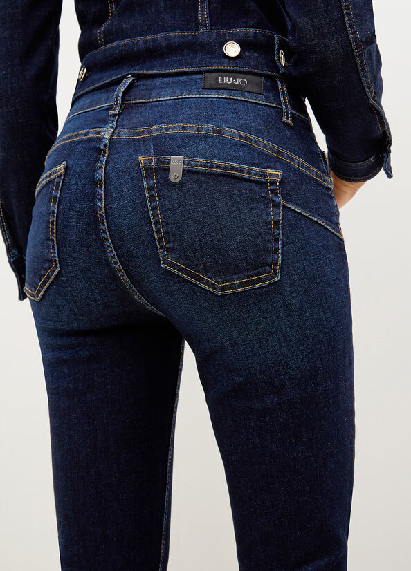 Juventud Espolvorear femenino LIU JO - Jeans skinny bottom up con bottoni gioiello – Ceylon Store