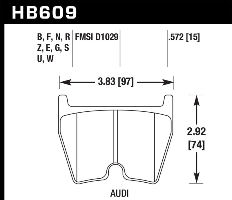  Hawk 08-11 Audi R8/07-08 RS4/03-04 RS6 / 02-03 VW Phaeton HPS 5.0 Front Race Brake Pads 