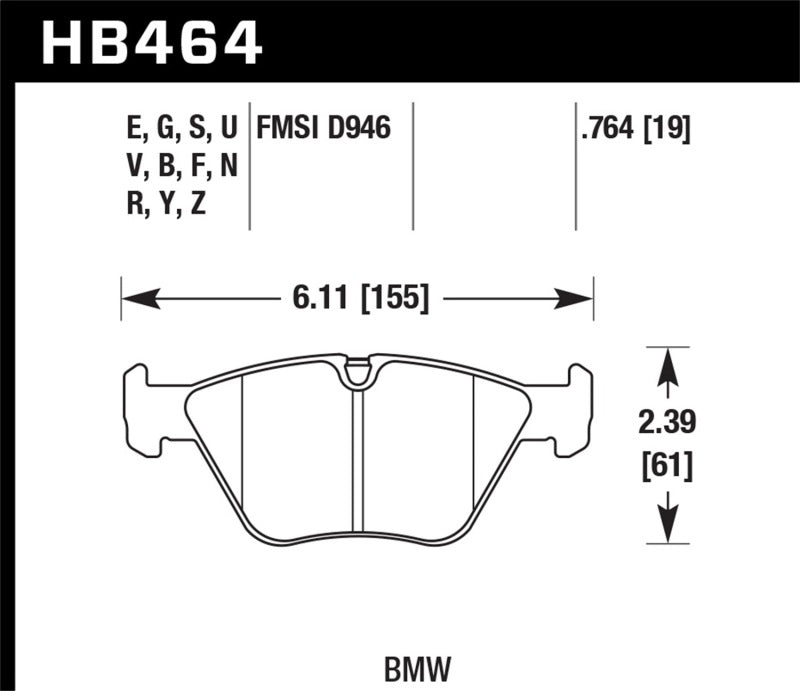  Hawk HP+ Street Brake Pads 