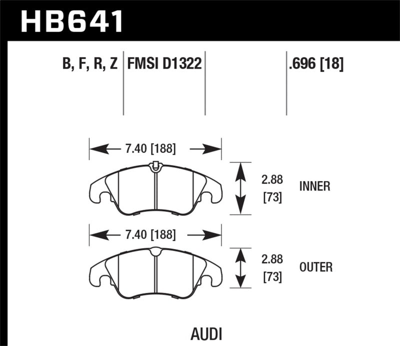  Hawk Performance 09-11 Audi A4/Quattro / 08-11 Quattro / 09-11 Q5 Front Ceramic Street Brake Pads 