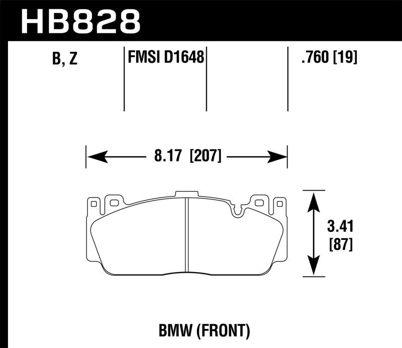  Hawk 12-17 BMW M6 / 14-17 BMW M6 Gran Coupe / 13-16 BMW M5 HPS 5.0 Front Brake Pads 