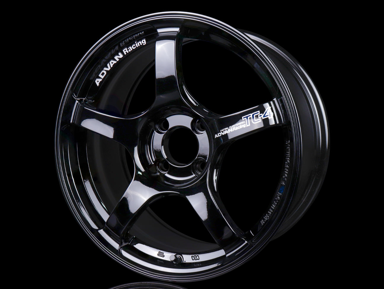  Advan Racing TC4 Wheels - Gloss Black / 16x8 / 4x100 / +38 