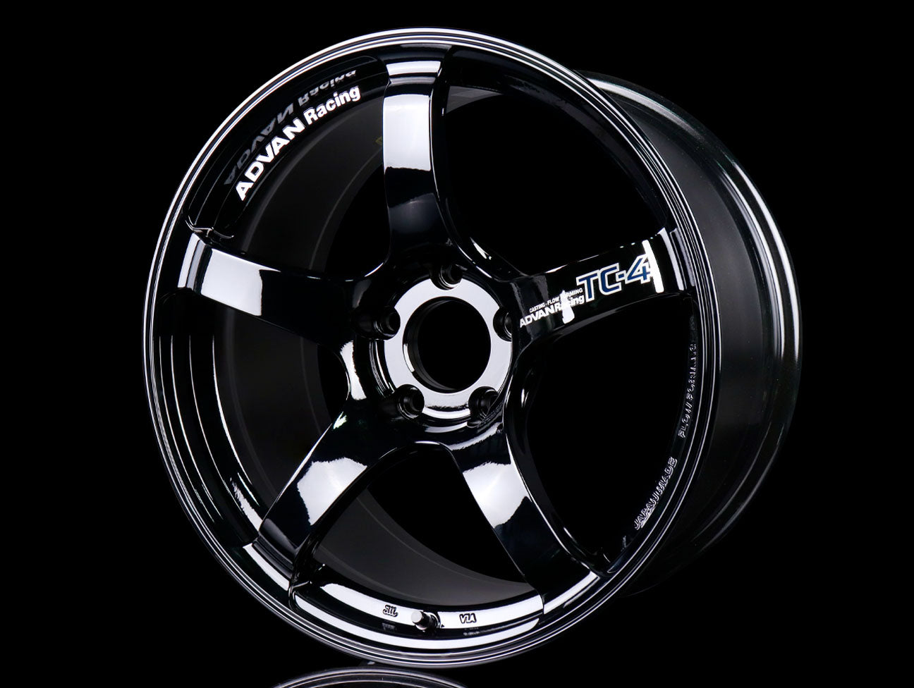  Advan Racing TC4 Wheels - Gloss Black / 18x9.5 / 5x120 / +38 